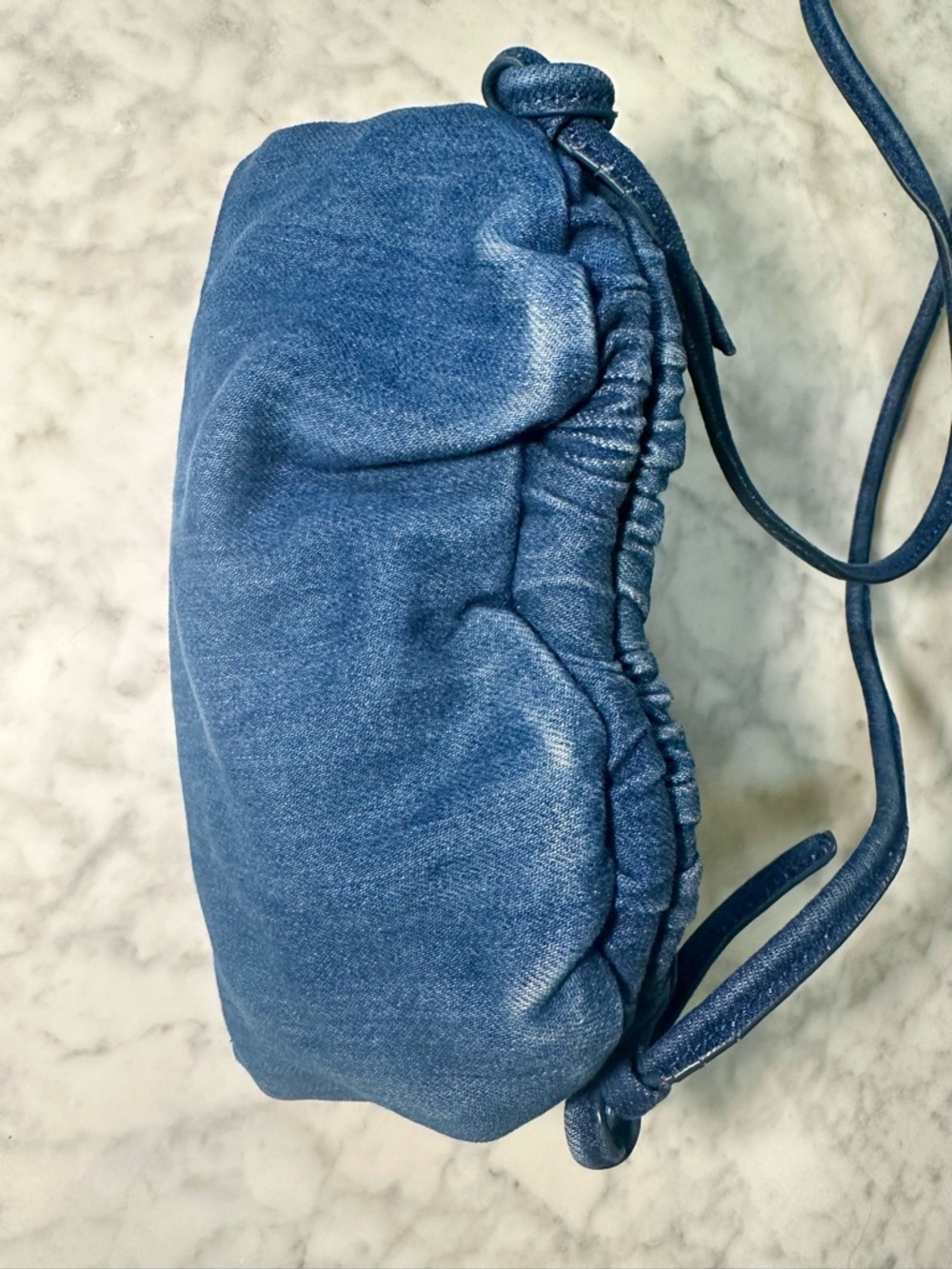 Mansur Gavriel Denim Mini Cloud Clutch Crossbody Bag - Picture 4 of 11
